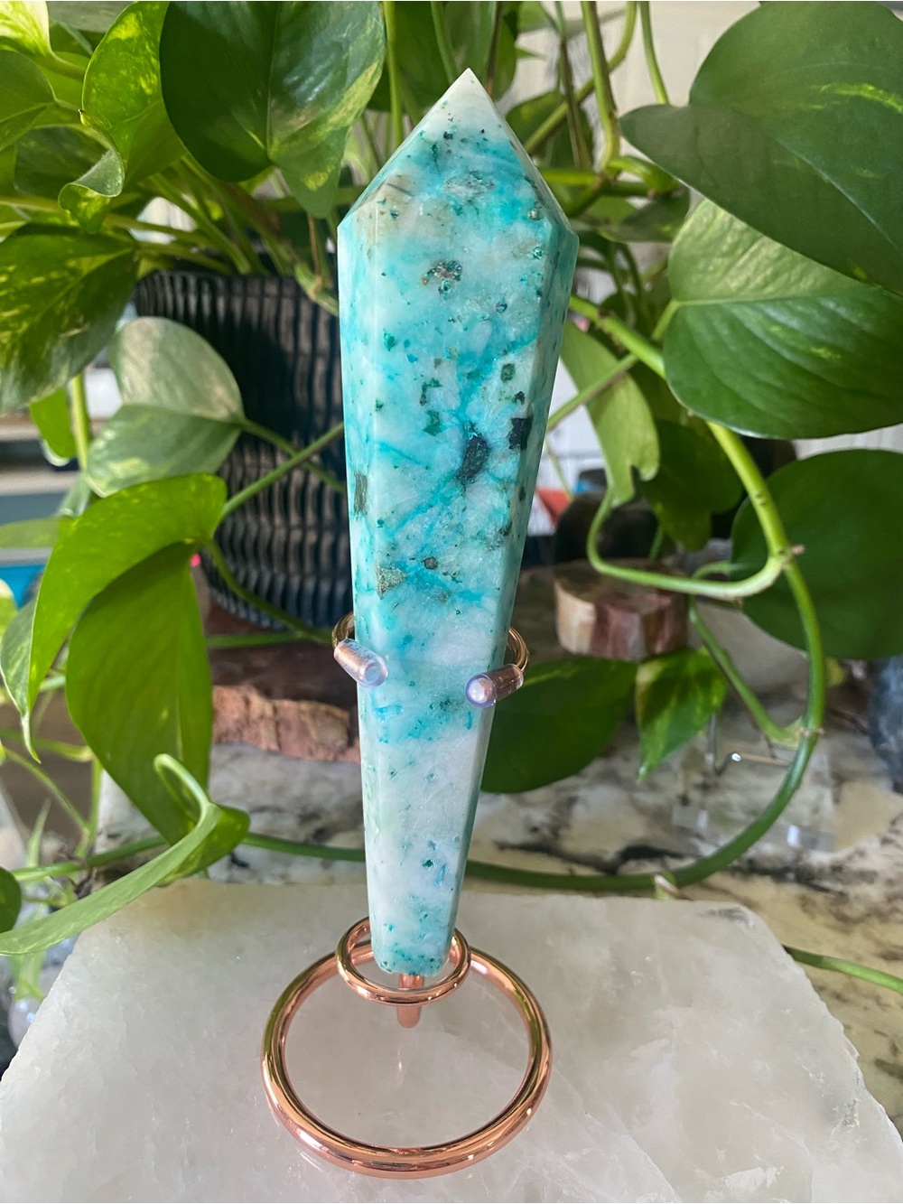 💙✨ 6-INCH PHOENIX LAPIS CRYSTAL WAND ✨💙